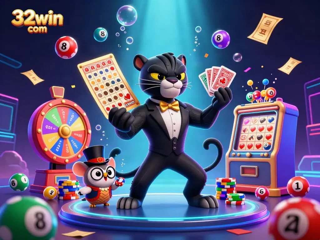Experience thrilling gameplay at 32win com, where elegant card dealing meets vibrant casino atmosphere.