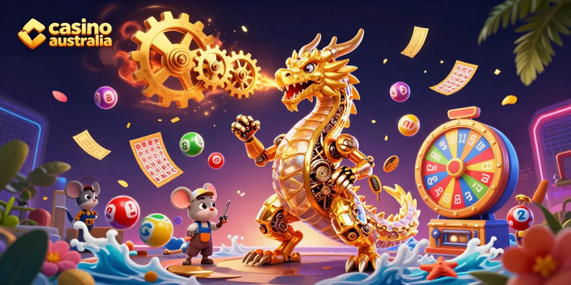 Experience thrilling moments at casino australia with dynamic gaming elements and a stunning golden dragon.