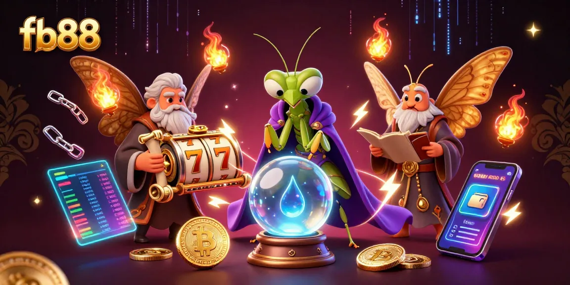 Engage with modern gaming on fb88, blending vibrant slot action with unique characters in a dynamic casino scene.